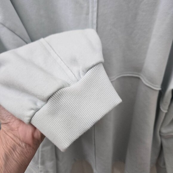 Sweaty Betty Revive Sweatshirt Womens 14 Aqua Blue Peplum Oversized Loungewear - Picture 9 of 15